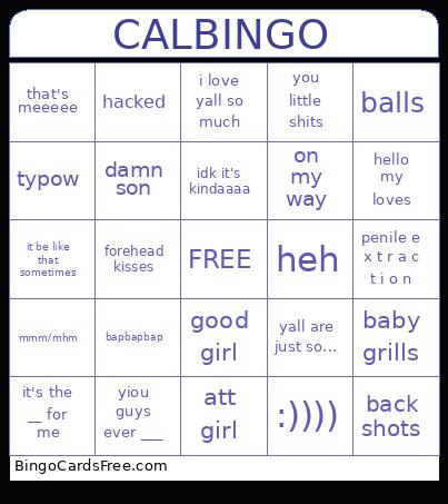 CAL Bingo Card