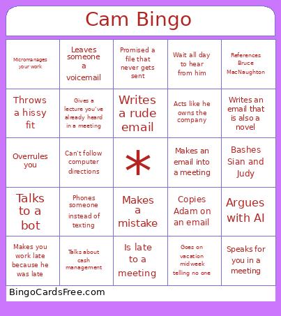 Cam Bingo