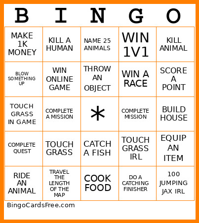 CAM VS OLIVER Bingo Card