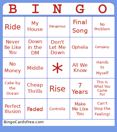 1 Bingo Card