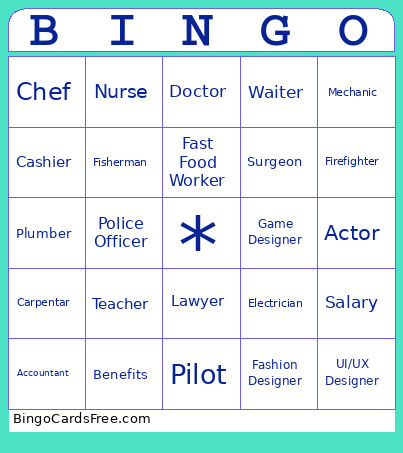 Career Bingo Card