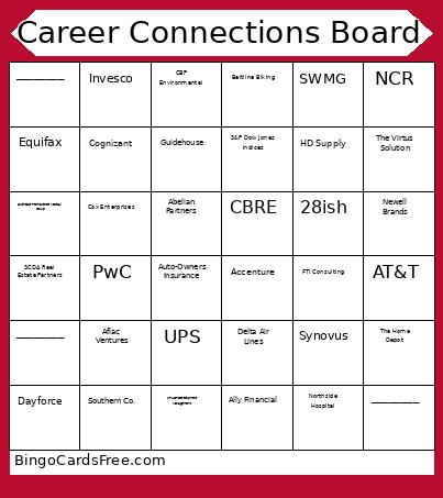 Career Connections Board Bingo Card 2