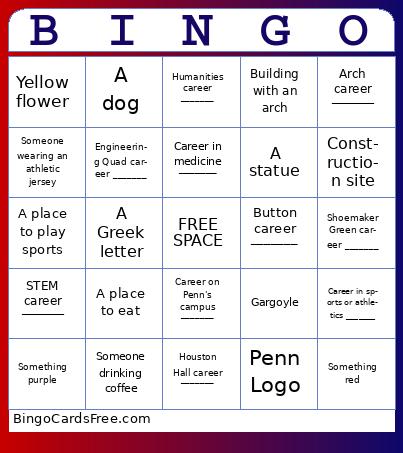 Career Scavenger Hunt Bingo