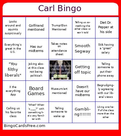 Carl bingo