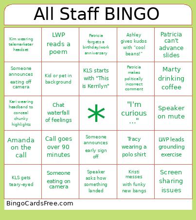 CARS All Staff 07012025 Bingo