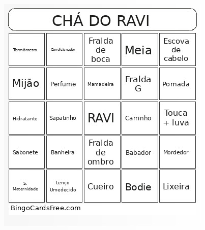 Cartelas De Do Matteo Bingo Card