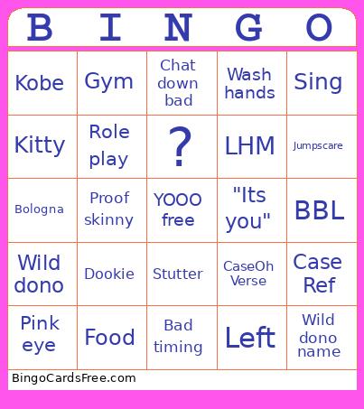 CaseOh Bingo Card