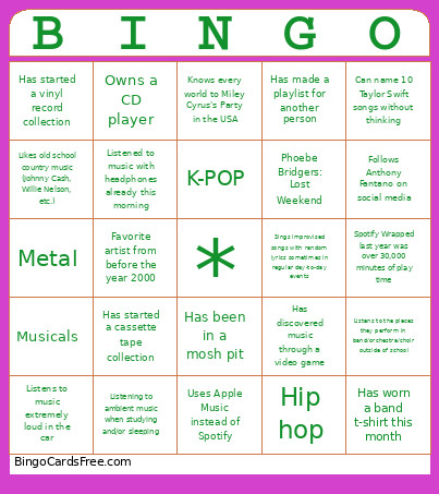 Cash Or Trash Bingo Card