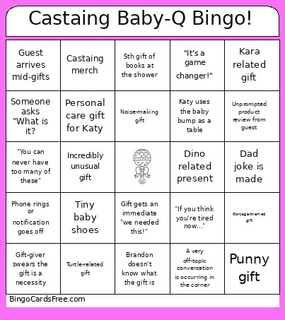 Castaing Baby-Q ! Bingo Card