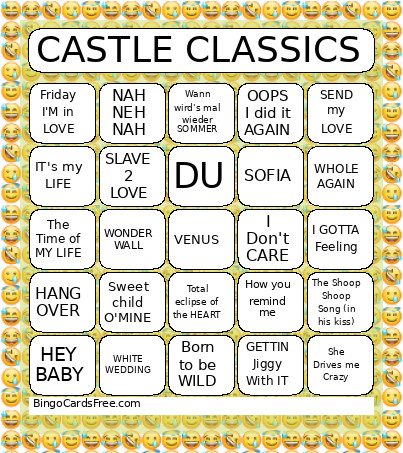 CASTLE CLASSICS Bingo Card