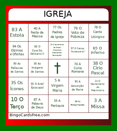 CATEQUESE NATAL Bingo Card