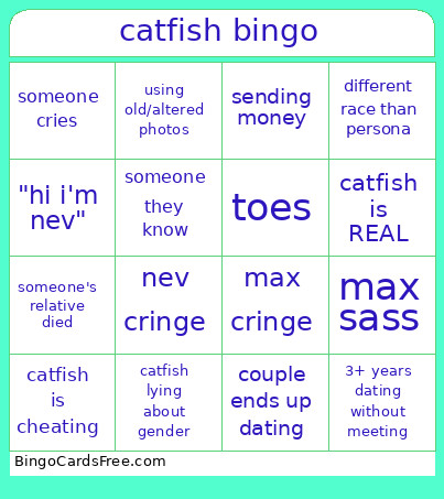 Catfish Bingo Card 3