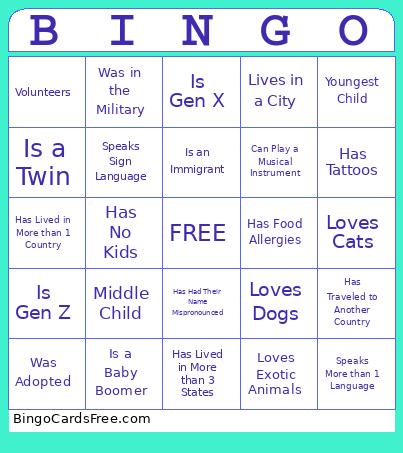 CB Bingo Card