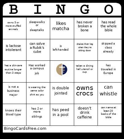 CBL Bingo Card