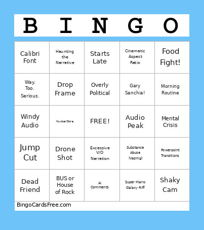 CC7D Cell Phone Project '26 Bingo Card