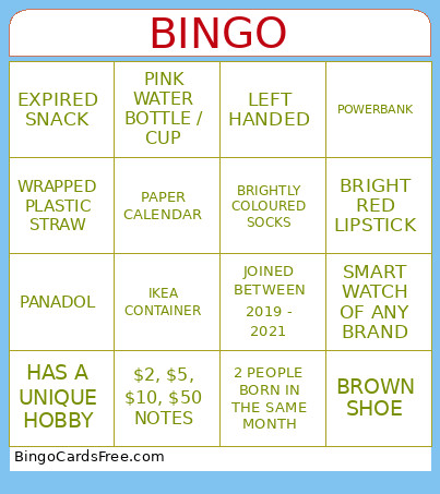 Ccrt Bingo Card