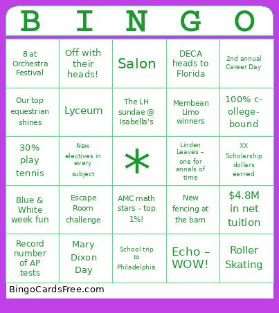 Celebrate Good Times! Bingo