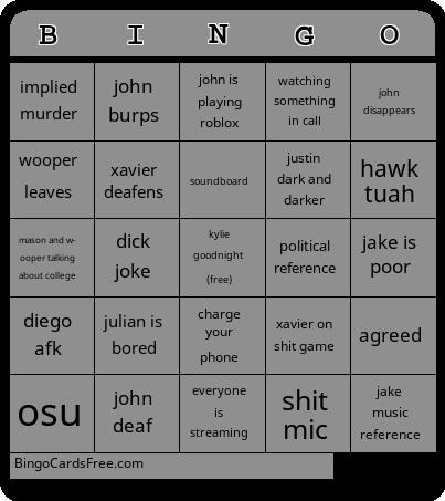 Celing Bingo