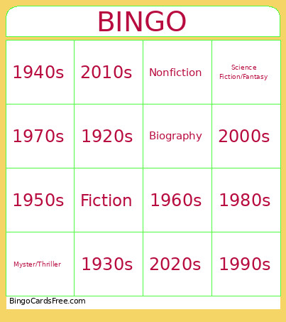 Centennial 2 Bingo Card