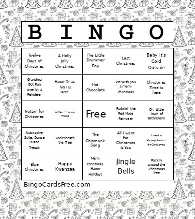 CEP Holiday Bingo Card
