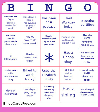 Cfo Org All Hands Bingo Card
