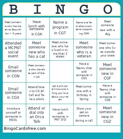 CG Bingo Cards Free Pdf Printable Game, Title: BINGO