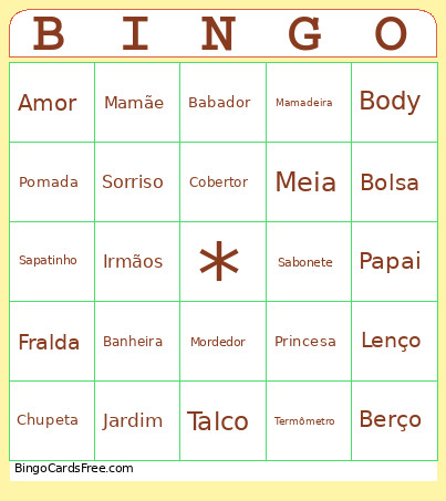 Chá Da Ana Beatriz Bingo Card
