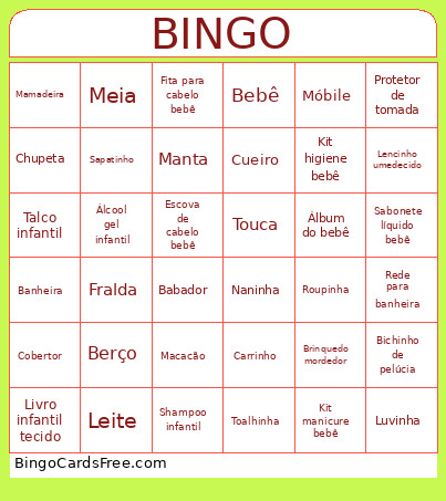 Chá Da Laura Bingo Card