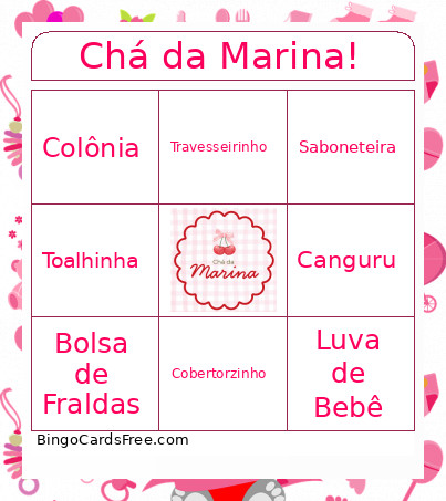 Chá Da Marina! Bingo Card