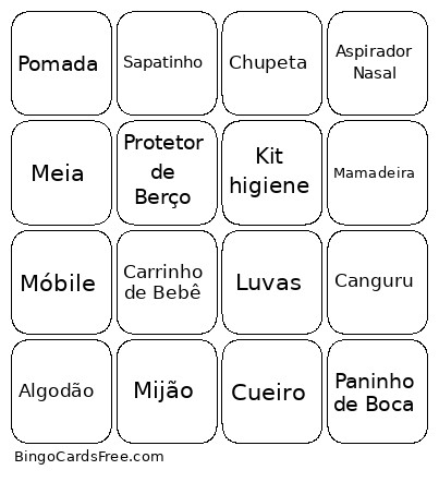Chá De Alicia Bingo Card