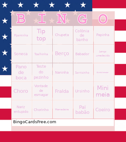 Chá De Bebê Da Izabel Bingo Card