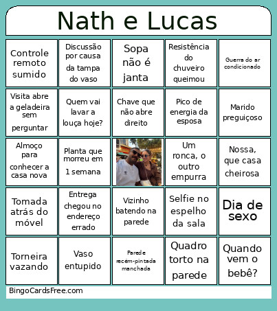 CHÁ DE CASA NOVA Bingo Card