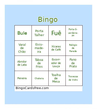  CHÁ DE CASA NOVA Bingo