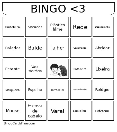 Chá De Casa Nova! Bingo Card