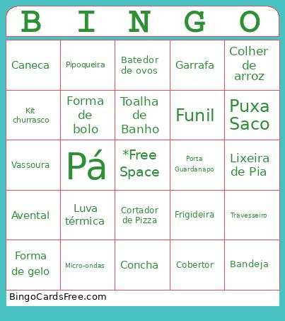 Chá de Cozinna  Bingo
