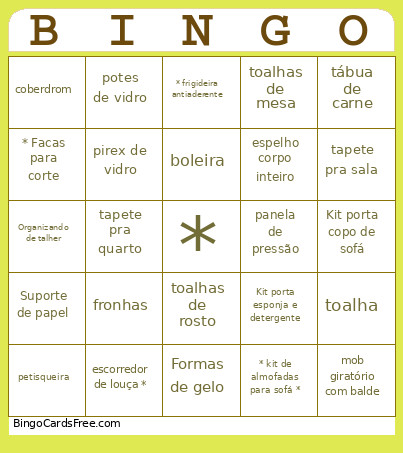 Chá De Panela Bingo Card 2