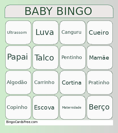 CHÁ DO GABRIEL Bingo Card