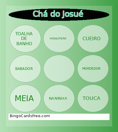 Chá Do Josué Bingo Card