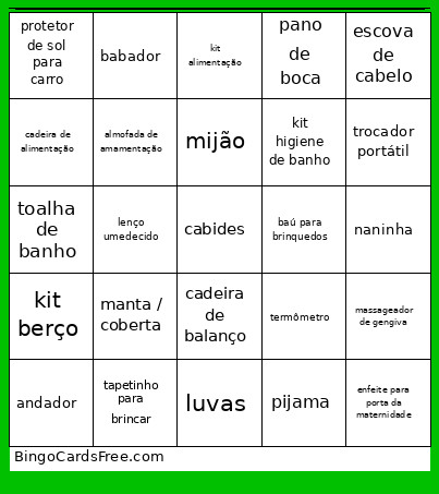Chá Do Yan Bingo Card