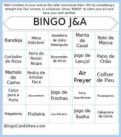 Chá Dos Noivos Bingo Card