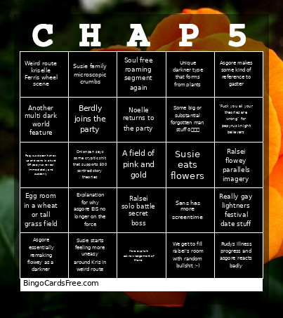 CH FIVE Bingo Card