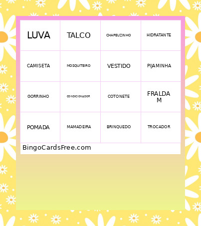 Chá Maria Julia Bingo Card
