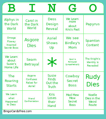 CH5 Bingo Card