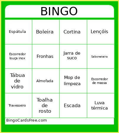 Cha Ape Novo Bingo Card