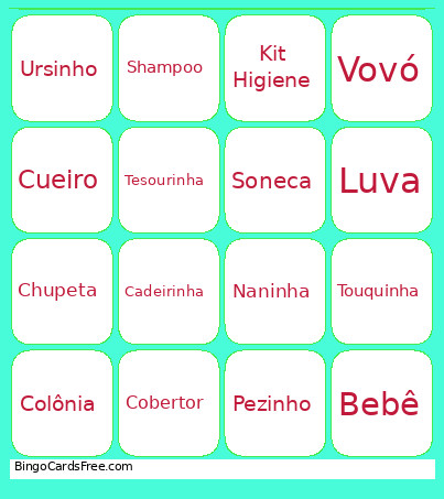 Cha _de_bebe Bingo Card