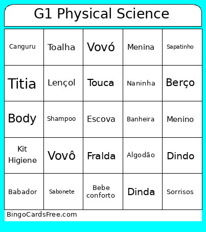Cha De Bebe Das Amandas Bingo Card