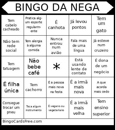 cha de lingerie da Nega Bingo