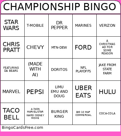 CHAMPIONSHIP Bingo Card
