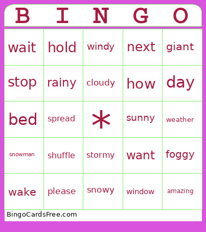 Chapter 1B Bingo Card