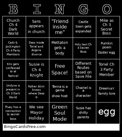 Chapter 3 Expectations Bingo